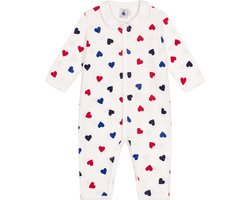 Petit Bateau Katoenen babypyjama zonder voetjes met hartjesprint Unisex Pyjamaset - Maat 68