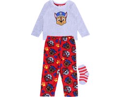 Rood-grijze pyjama + sokken PAW PATROL / 104cm