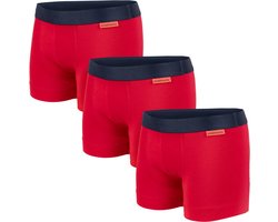 Undiemeister Boxershort - Korte Boxershort jongens - Ondergoed - Onderbroek jongens - Gemaakt van Mellowood - Boxer briefs - Bright Sunrise (Rood) - 3 stuk - 104-110