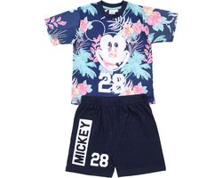 Zwart-blauwe, korte tweedelige pyjama - Mickey Mouse Disney