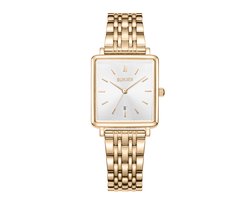 BURKER Daisy Horloge Dames Vierkant - Goud - Schakelband - 28mm