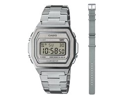 Casio Casio Collection A1000DN-7ER Horloge - Staal - Zilverkleurig - Ø 36 mm