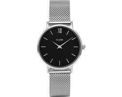 Cluse Minuit Mesh Black Dames Horloge - 33 mm