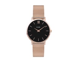 Cluse Minuit Mesh Black, Rose Gold Colour