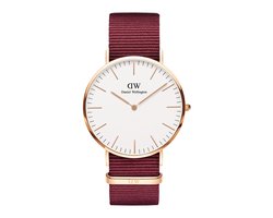 Daniel Wellington Classic Roselyn DW00100267 - Horloge - NATO - Rood - 40mm