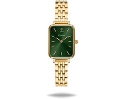 Elysian - Horloge Dames Rechthoekig - Goud - Schakelband - Waterdicht - 26mm - Cadeau Voor Vrouw