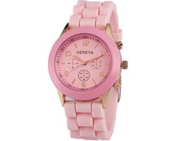 Fako® - Horloge - Geneva - Siliconen Candy - Roze