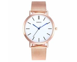 Fako® - Horloge - Mesh - Classic - Ø38mm - Rosé Goudkleurig