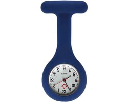 Fako® - Verpleegstershorloge - Zusterhorloge - Siliconen Uni - Donkerblauw