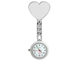 Fako® - Verpleegstershorloge - Zusterhorloge - Verpleegster Horloge - Hart - Wit