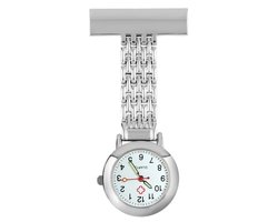 Fako® - Verpleegstershorloge - Zusterhorloge - Verpleegster Horloge - Metaal - Zilverkleurig