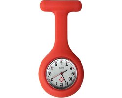 Fako® - Verpleegstershorloge - Zusterhorloge - Verpleegster Horloge - Siliconen Uni - Rood