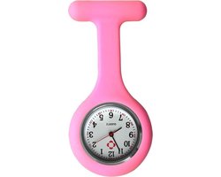 Fako® - Verpleegstershorloge - Zusterhorloge - Verpleegster Horloge - Siliconen Uni - Roze