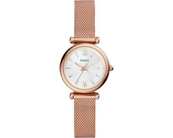 Fossil Carlie ES4433 Dameshorloge 28 mm - rosékleurig