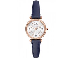 Fossil CARLIE ES5295 Dames Horloge 28 mm - Blauw