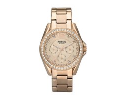 Fossil Riley ES2811 Dameshorloge 38 mm - Rosékleurig