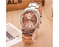 Geneva Roségouden Dames Horloge – Quartz – Roségoud – Rose gold – Ladies watch