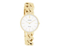 Goudkleurige OOZOO horloge met goudkleurige grove schakelarmband - C20357