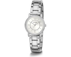 Guess Dames Horloge GW0468L1 Staal Quartz met Zilverkleurige Wijzerplaat en Zirkonia 32mm