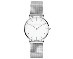 Hannah Martin Elegante Horloge | Zilverkleurig | Wit Wijzerplaat | Borasi | Dames Horloges | Vrouwen Horloges | Best Verkochte Horloges | Leuke Cadeau | Cadeau Voor Haar |