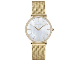 Hannah Martin Goudkleurig Horloge | Parelmoer Wijzerplaat | Dames Horloges |