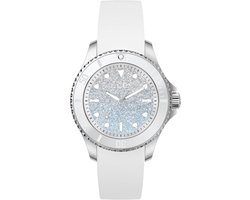 Ice Watch ICE steel - Lo white blue 020370 Horloge - Siliconen - Wit - Ø 35 mm