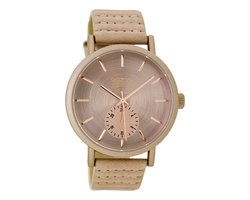 OOZOO Timepieces - Oud roze horloge met oud roze leren band - C9186