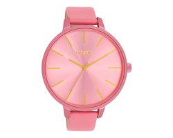 OOZOO Timepieces - Roze schelpkleurige OOZOO horloge met roze schelpkleurige leren band - C11250