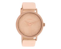 OOZOO Timepieces - Zacht roze horloge met zacht roze leren band - C10390