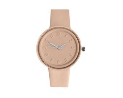 Pastel Color Horloge - Beige Brown | Siliconen | Ø 41 mm | Fashion Favorite