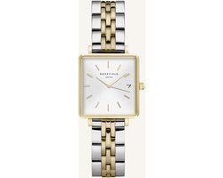 Rosefield The Boxy Xs Dames Horloge - Zilver + Goud Ø22 X 24mm - QMWSSG-Q023