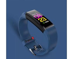 Smart Sport Horloge 115 Plus - Watch - Hardloop Armband - Stappenteller - Hartslagmeter - Bloeddrukmeter - Activity Tracker - Bluetooth - Waterdicht - Gezond - Fitness - Blauw