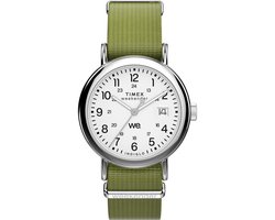 Timex Weekender Main Line TW2W85600 Horloge - Textiel - Groen - Ø 37 mm