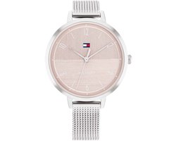 Tommy Hilfiger TH1782578 Dames Horloge - Florence - Mineraalglas - Staal - Zilverkleurig - 38 mm breed - Quartz - Vouw/Vlindersluiting