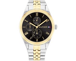 Tommy Hilfiger TH1782591 Dames Horloge - Monica - Mineraalglas - Staal - Goudkleurig/Zilverkleurig - 38 mm breed - Quartz - Vouw/Vlindersluiting