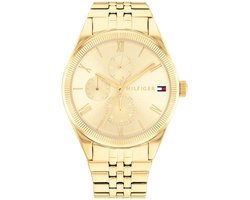 Tommy Hilfiger TH1782592 Dames Horloge - Monica - Mineraalglas - Staal - Goudkleurig - 38 mm breed - Quartz - Vouw/Vlindersluiting - 3 ATM (spatwater)