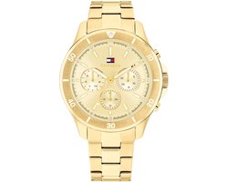 Tommy Hilfiger TH1782640 Aspen Dames Horloge - Mineraalglas - Staal - Goudkleurig - 38 mm breed - Quartz - Vouw/Vlindersluiting - 3 ATM (spatwater)