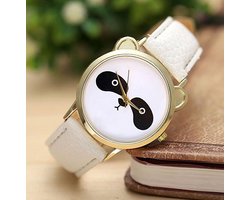 Wit horloge met panda