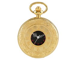 Zakhorloge Quartz Goud – Pocket watch Met ketting - Quartz Kettinghorloge met cijfers