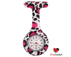 Zorghelden® Zusterhorloge Pink Panther - Verpleegkundige horloge - Verpleegkundige accessoires - Zusterhorloge siliconen - Verpleegstershorloge - Verpleegkundige cadeau