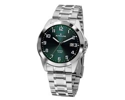 ATRIUM Horloge - Heren - Staalband - Wijzerblad Groen - Datum - Edelstaal - 10 bar - British Racing Green - A16-36