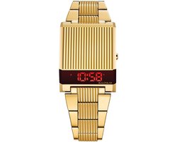 Bulova Computron 97C110 Horloge - Staal - Goudkleurig - Ø 33 mm