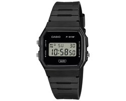 Casio Casio Collection F-91WB-1AEF Horloge - Kunststof - Zwart - Ø 36 mm