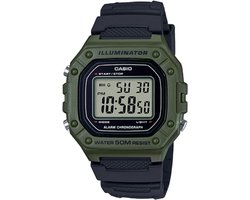 Casio CASIO Collection W-218H-3AVEF Horloge - Kunststof - Zwart - Ø 43 mm