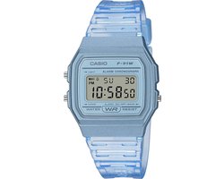 Casio Collection F-91WS-2EF Dameshorloge 36 mm - Blauw