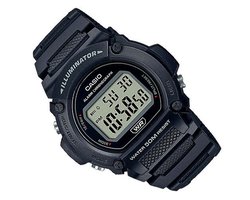 Casio W-219H-1A unisex horloge 47 mm - Zwart