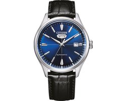 Citizen NH8390-20LE Horloge - Leer - Zwart - Ø 40 mm