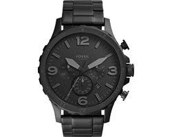 Fossil Nate JR1401 Herenhorloge 50 mm - Zwart