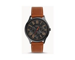 Fossil Pierce FS5702 Horloge - Leer - Bruin - Ø 44 mm