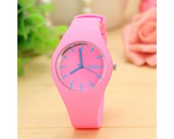 Geneva Horloge Roze • Unisex • Geneva • Zwart • Wit • Rood • Geel • Turqouise • Donkerblauw • Lichtblauw • Oranje • Roze • Paars • Groen